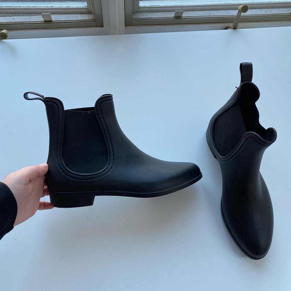Matte Black Rain Boots